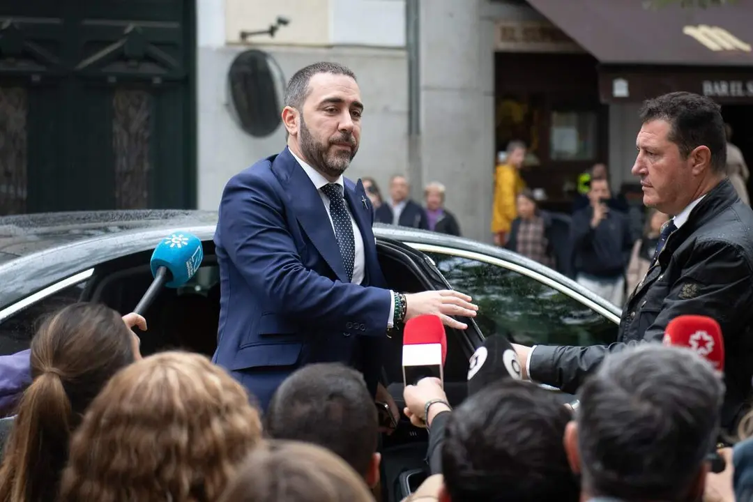 El empresario V&iacute;ctor de Aldama a su llegada al Tribunal Supremo (foto: EP)