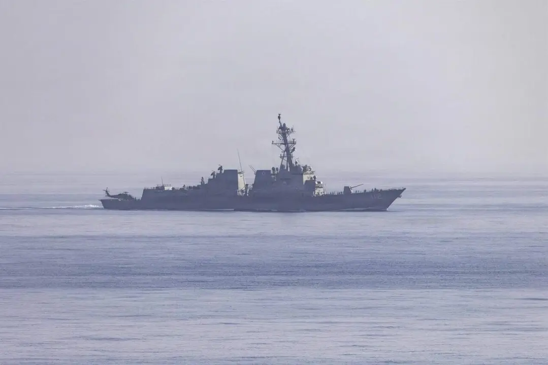 Archivo - Un destructor de la Armada de Estados Unidos desplegado en la misi&oacute;n de bloqueo del estrecho de Ormuz emprendida por Washington
- CENTCOM EN X - Archivo