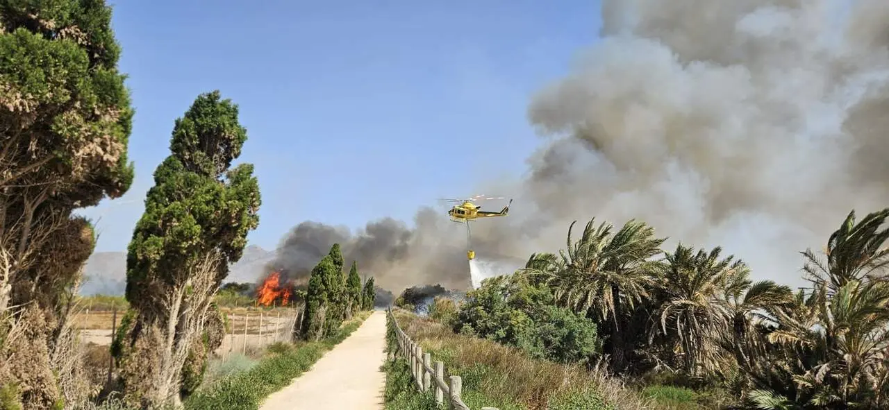 Incendio en La Azoh&iacute;a (foto: 1-1-2)
