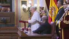 Discurso del Papa Le&oacute;n XIV (foto: La 7)