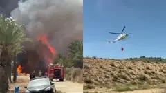Incendios forestales en Cartagena y Yecla (foto: La 7)