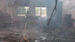 Imagen de la nave en la que se ha registrado el incendio