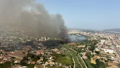 Imagen a&eacute;rea del incendio