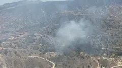 Un incendio forestal moviliza al Plan Infomur en la sierra de Macisvenda, en Abanilla (foto: 112)
