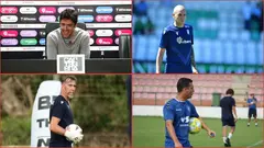 De izq. a der., y de arriba a abajo: I&ntilde;igo V&eacute;lez, Juanlu Bernal, Mart&iacute;n Ragg y David Torrej&oacute;n