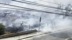 ncendio en unos huertos abandonados de El Puntal moviliza a los bomberos