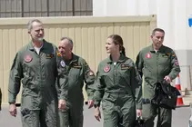 Imagen de archivo del vuelo de Instrucci&oacute;n de la princesa Leonor junto a su padre, Felipe VI, en la Academia General del Aire y del Espacio, a 18 de junio de 2026, en San Javier (foto: EP)