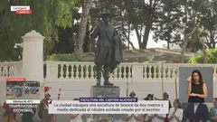 Escultura a Alatriste en Cartagena (foto: La 7)