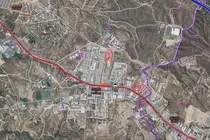 Lugar del accidente en La Polvorista (Molina de Segura)