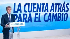 El presidente del Partido Popular, Alberto N&uacute;&ntilde;ez Feij&oacute;o, comparece ante los medios para hacer balance del curso pol&iacute;tico, en la sede nacional del PP, a 22 de julio de 2026, en Madrid (Espa&ntilde;a).