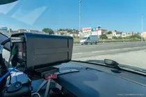Radar m&oacute;vil en un veh&iacute;culo policial | Foto: Ayuntamiento de Cartagena
