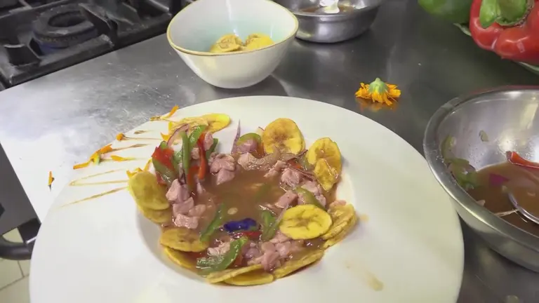 El ceviche de solomillo de cerdo de 'Cosa Fina' (foto: La 7)