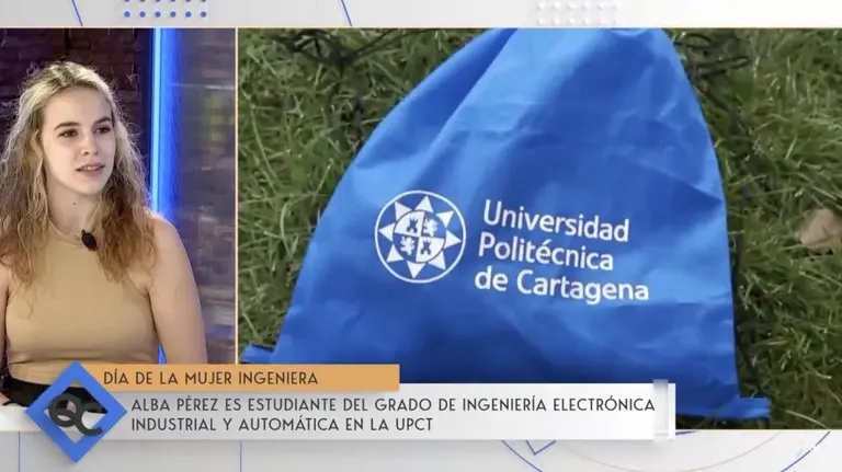 Alba P&eacute;rez, la jefa del equipo de drones de la UPCT