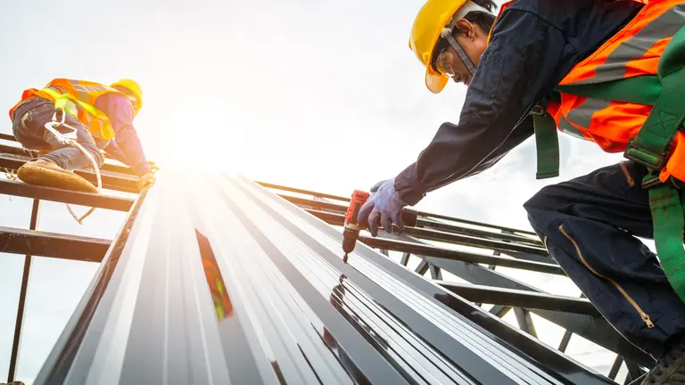 Trabajadores en una obra