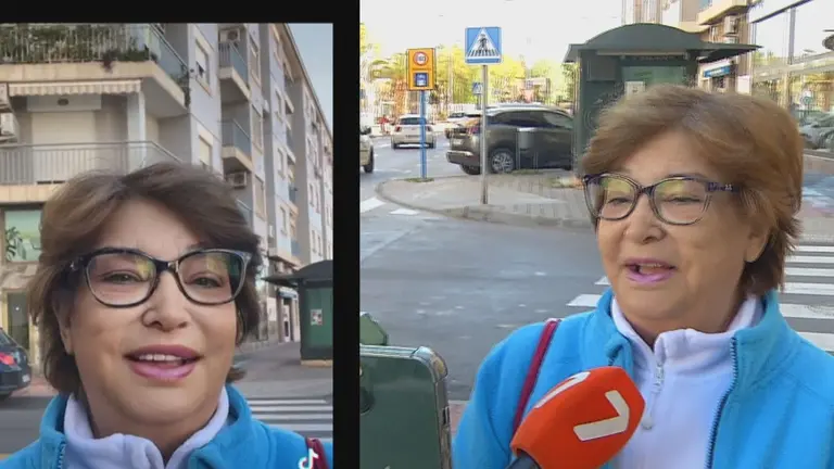 Una mujer prueba el nuevo filtro Bold Glamour de Tik Tok (foto: La 7)
