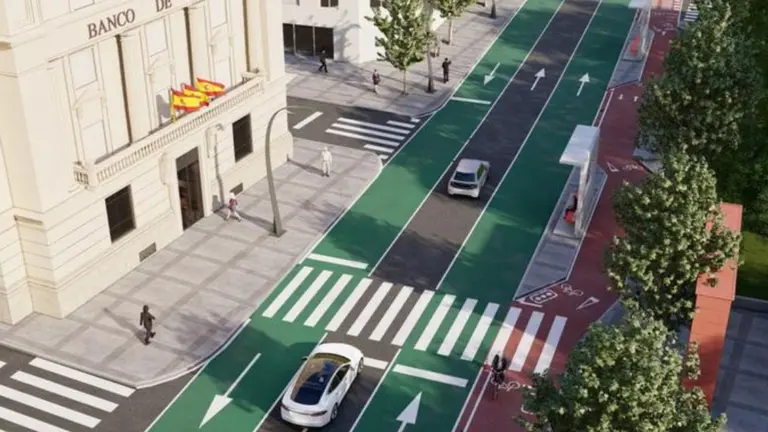 Recreaci&oacute;n de la Gran V&iacute;a de Murcia tras el plan de movilidad
