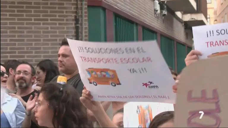 Protestas por el transporte escolar