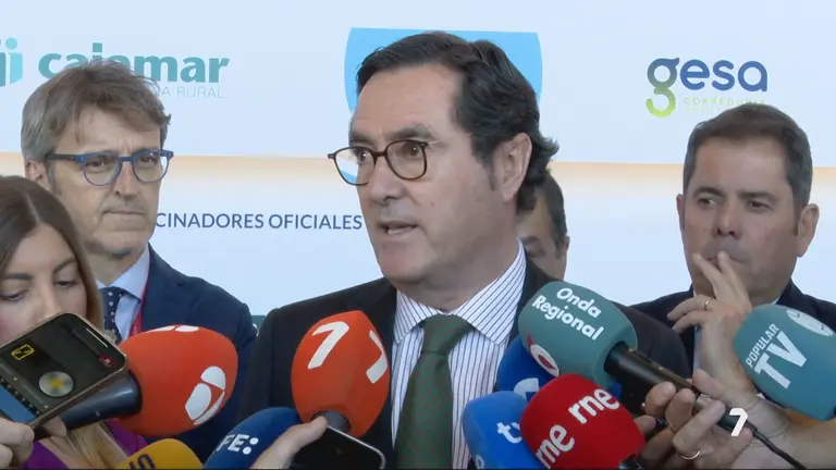 Antonio Garamendi, presidente de CEOE, en el CEO Congress de Murcia (foto: La 7)