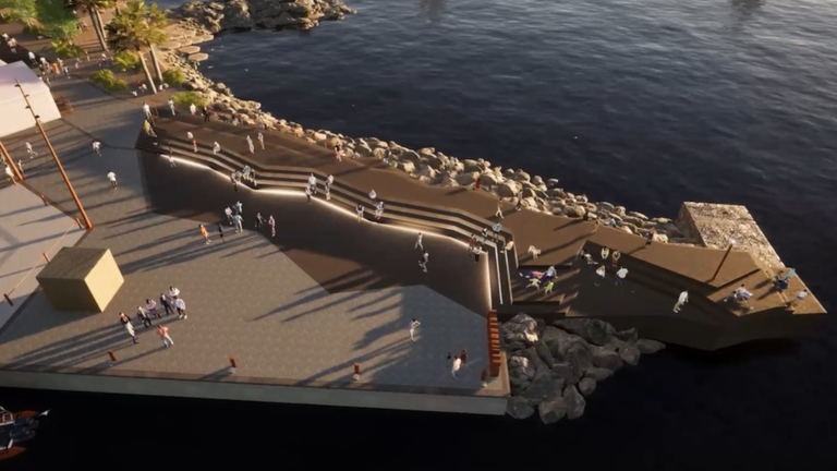 Render de la Bocana de Cabo de Palos