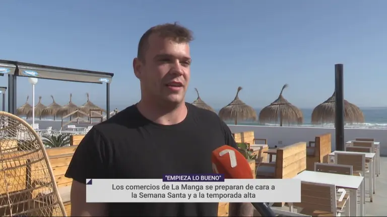 Los comercios, restaurantes y bares de La Manga, preparados para la Semana Santa (foto: La 7)
