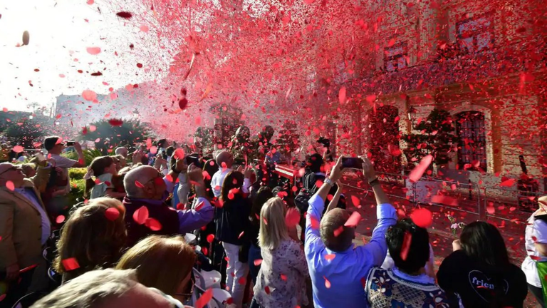 Batalla de las Flores, en una foto de archivo