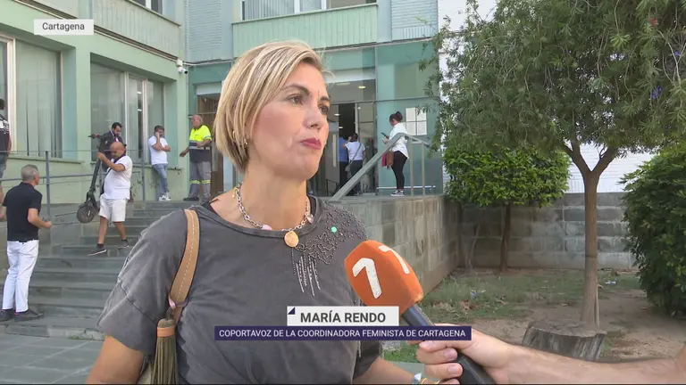 Mar&iacute;a Rendo, Coportavoz de la Coordinadora Feminista de Cartagena (foto: La 7)
