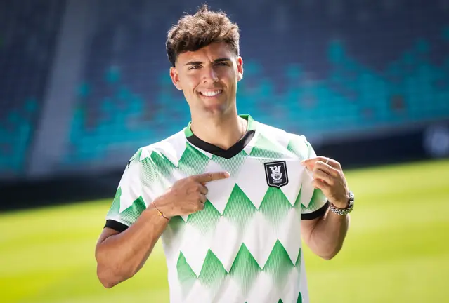 Manuel Pedreno after signing a contract for NK Olimpija Ljubljana, on July 18, 2024 in SRC Stozice, Ljubljana, Slovenia. Photo by Vid Ponikvar / Sportida
