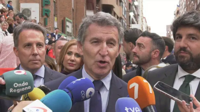 Feij&oacute;o, junto a L&oacute;pez Miras y Fulgencio Perona en Lorca