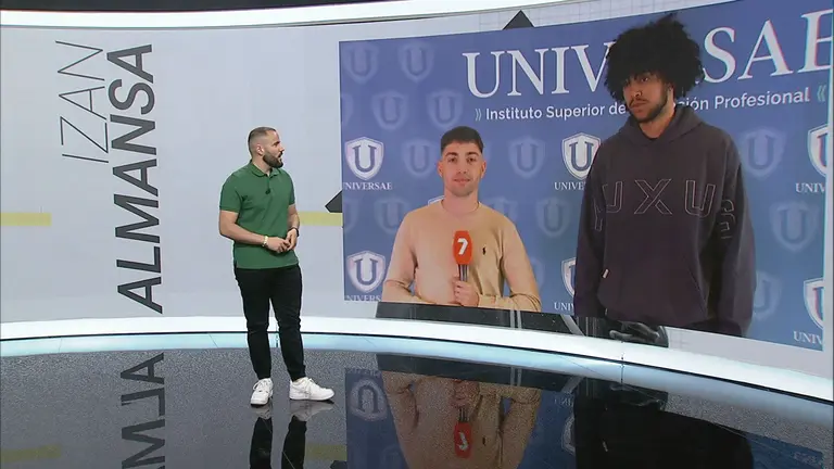 Entrevista a Izan Almansa, en La 7 (foto: La 7)