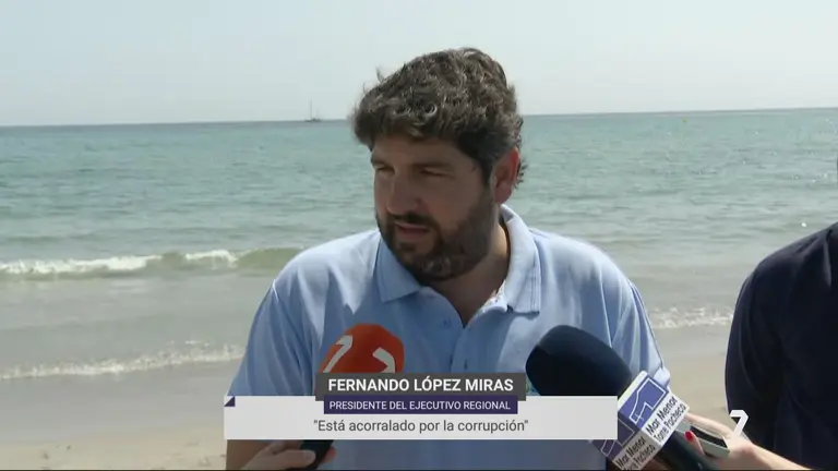Fernando L&oacute;pez Miras, presidente de la Regi&oacute;n de Murcia (foto: La 7)