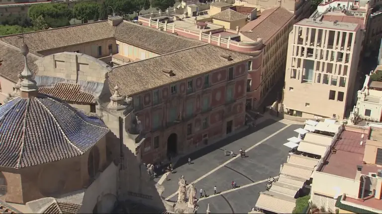 Plaza de la Catedral desde el aire (foto: La 7)