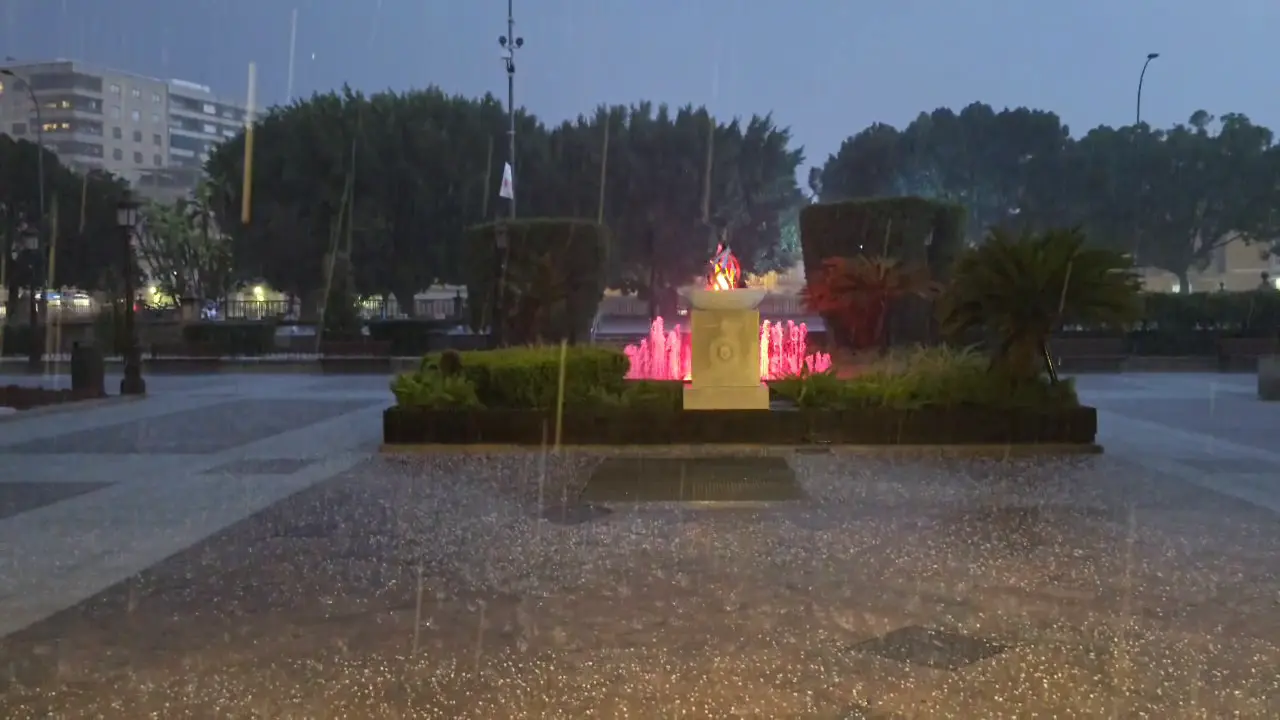 Granizo en el centro de Murcia (foto: La 7)