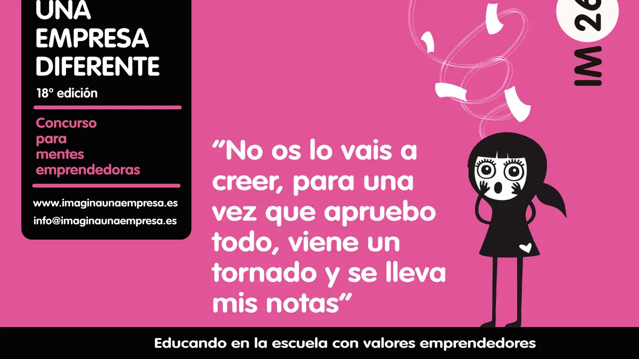 Cartel del concurso 'Imagina una empresa diferente'.