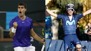 Carlos Alcaraz y Alejandro Valverde (foto: Europa Press/La 7)