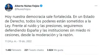Reacci&oacute;n de Alberto N&uacute;&ntilde;ez-Feij&oacute;o