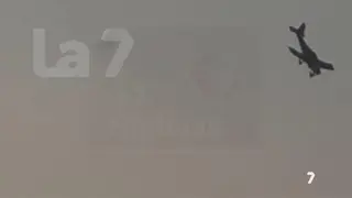 Momento del accidente de avioneta