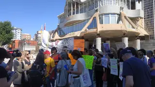 Protesta de los funcionarios de Justicia