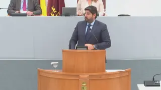 Fernando L&oacute;pez Miras, durante la segunda jornada del Debate de Investidura en la Asamblea (foto: La 7)
