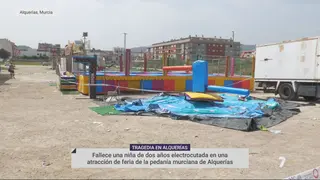 Camas el&aacute;sticas en donde falleci&oacute; una menor de dos a&ntilde;os electrocutada en Alquer&iacute;as (foto: La 7)
