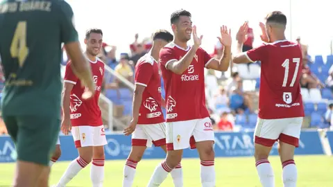 Miku celebra su gol con el Real Murcia (Foto: RMCF)