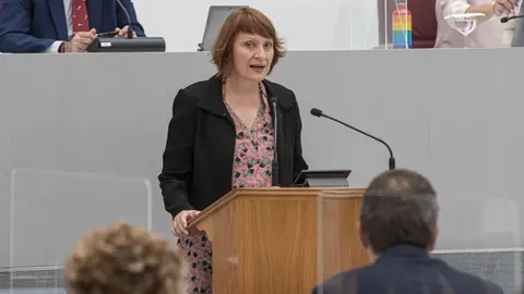 Mar&iacute;a Mar&iacute;n, portavoz de Podemos en la Asamblea (Foto: EP)