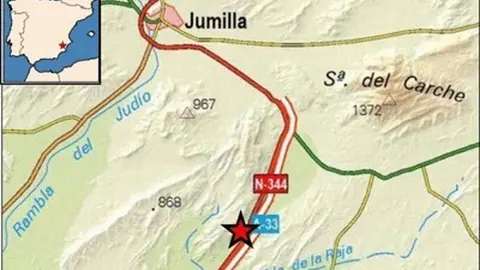 Epicentro del temblor (Foto: IGN)