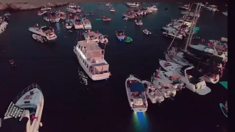 Una fiesta de barcos en el Mar Menor causa gran indignaci&oacute;n a la poblaci&oacute;n | FOTO: INTERNET