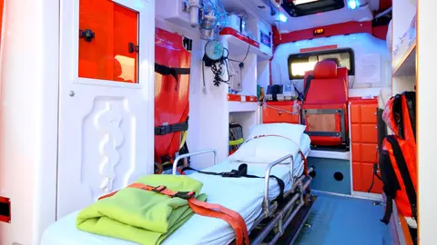 Interior de una ambulancia