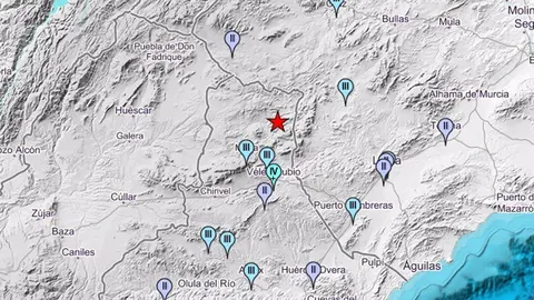 Terremoto con epicentro en V&eacute;lez-Rubio (Almer&iacute;a). | FOTO: Instituto Geogr&aacute;fico Nacional