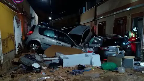Zona de Javal&iacute; Viejo donde apareci&oacute; el cadaver de un fallecido tras las inundaciones (Foto: @BomberosMurcia)