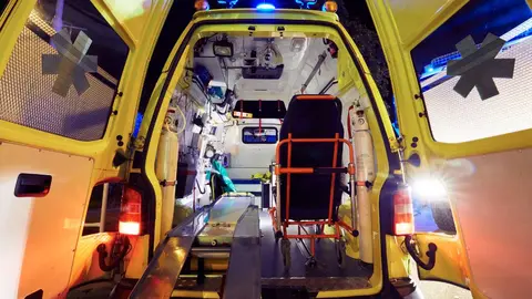 Interior de una ambulancia