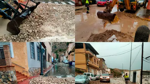 Grandes destrozos provocados por el temporal en Ulea | FOTO: AYUNTAMIENTO DE ULEA