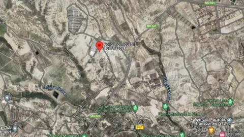Localizaci&oacute;n del pol&iacute;gono industrial 'Los Brazos' de Campos del Rio. | FOTO: GOOGLE