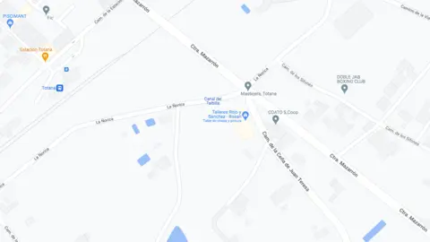 Mapa del tramo de la carretera de Mazarr&oacute;n donde se encuentra el kil&oacute;metro 0,5. | FOTO: GOOGLE MAPS